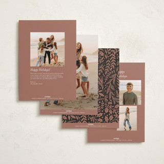 This is a licorice foil pressed holiday cards with foil pressed by Alethea and Ruth called gilded forest printing on recycled smooth signature in standard