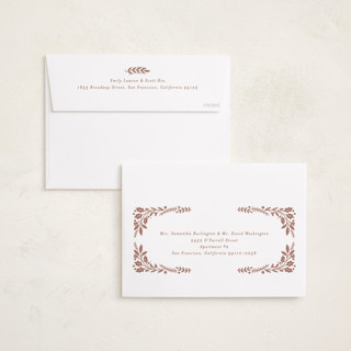 This is a licorice foil pressed holiday cards with foil pressed by Alethea and Ruth called gilded forest printing on recycled smooth signature in standard