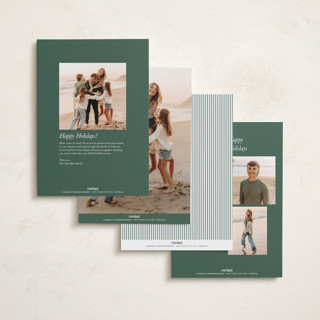 This is a evergreen foil pressed holiday cards with foil pressed by Alston Foster called evermore printing on recycled smooth signature in standard