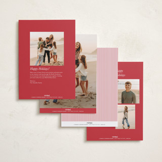 This is a ruby foil pressed holiday cards with foil pressed by Alston Foster called evermore printing on recycled smooth signature in standard