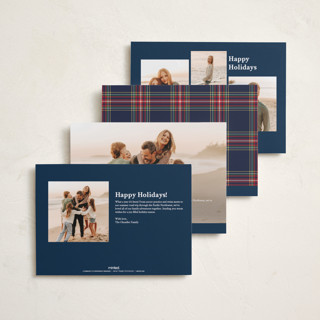 This is a navy foil pressed holiday cards with foil pressed by Cindy Reynolds called navy baby printing on recycled smooth signature in standard