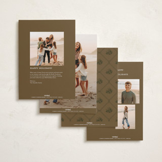This is a pine foil pressed holiday cards with foil pressed by Danie Romrell called diving dipper printing on recycled smooth signature in standard