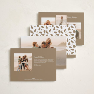 This is a light foil pressed holiday cards with foil pressed by Maja Cunningham called new home printing on recycled smooth signature in standard