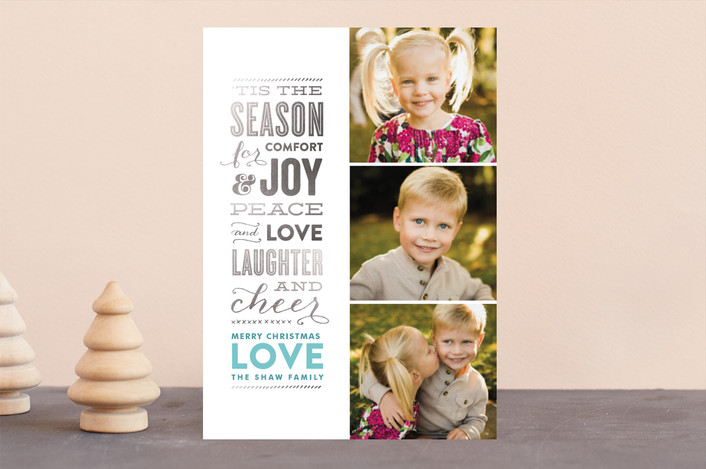 The Festive Type Foil-Pressed Holiday Cards