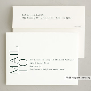 This is a evergreen foil pressed holiday cards with foil pressed by Carolyn Nicks called side greeting printing on recycled smooth signature in standard