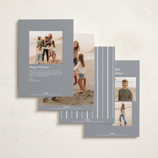 This is a tinsel foil pressed holiday cards with foil pressed by Kacey Kendrick Wagner called merry statement printing on recycled smooth signature in standard