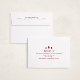 This is a poinsettia foil pressed holiday cards with foil pressed by Stacey Meacham called modern details printing on recycled smooth signature in standard