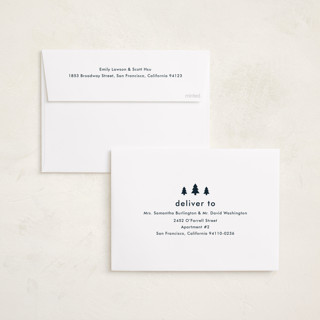 This is a ink foil pressed holiday cards with foil pressed by Stacey Meacham called modern details printing on recycled smooth signature in standard