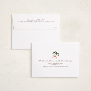 This is a wine foil pressed holiday cards with foil pressed by Studio Suku called gold frame printing on recycled smooth signature in standard