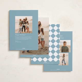 This is a frozen foil pressed holiday cards with foil pressed by Blustery August called stollen printing on recycled smooth signature in standard