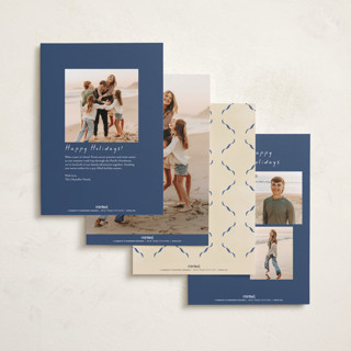This is a harbor foil pressed holiday cards with foil pressed by Susan Zinader called whimsical bow printing on recycled smooth signature in standard