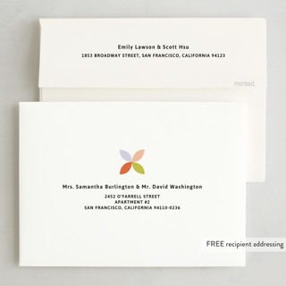 This is a pastel foil pressed holiday cards with foil pressed by Inkblot Design called bold border printing on recycled smooth signature in standard