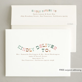 This is a eggnog foil pressed holiday cards with foil pressed by Everett Paper Goods called bubble printing on recycled smooth signature in standard