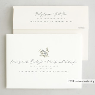This is a smoke foil pressed holiday cards with foil pressed by Wildfield Paper Co called very merry! printing on recycled smooth signature in standard