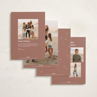 This is a rose foil pressed holiday cards with foil pressed by Sumak Studio called full of happiness printing on recycled smooth signature in standard