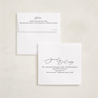 This is a licorice foil pressed holiday cards with foil pressed by Tamara Hilje called holiday soneto printing on recycled smooth signature in standard
