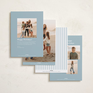 This is a sky foil pressed holiday cards with foil pressed by Christy Hy Lee called clean frame printing on recycled smooth signature in standard
