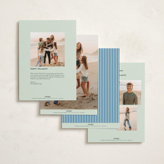 This is a mint foil pressed holiday cards with foil pressed by Megan Davis called praline printing on recycled smooth signature in standard