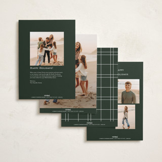 This is a evergreen foil pressed holiday cards with foil pressed by Nicole Walsh called minimalist frame printing on recycled smooth signature in standard