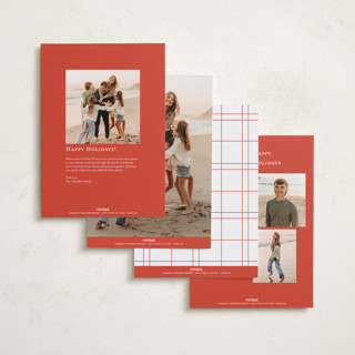 This is a stocking foil pressed holiday cards with foil pressed by Nicole Walsh called minimalist frame printing on recycled smooth signature in standard