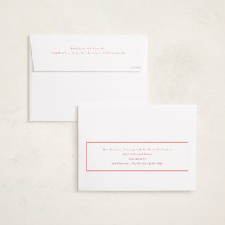 This is a stocking foil pressed holiday cards with foil pressed by Nicole Walsh called minimalist frame printing on recycled smooth signature in standard