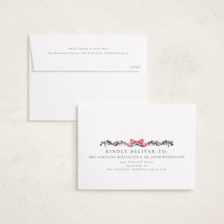 This is a wreath foil pressed holiday cards with foil pressed by Petra Kern called festival printing on recycled smooth signature in standard