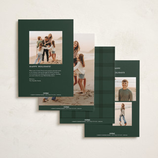 This is a evergreen foil pressed holiday cards with foil pressed by Carolyn Nicks called headline printing on recycled smooth signature in standard