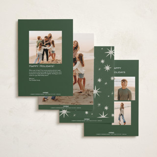 This is a pine foil pressed holiday cards with foil pressed by Wildfield Paper Co called twinkle! printing on recycled smooth signature in standard