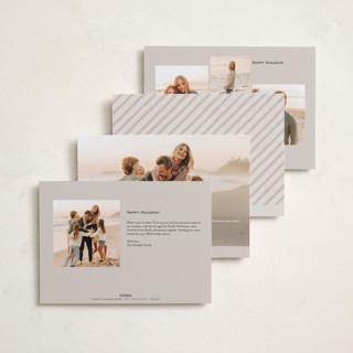 This is a birch foil pressed holiday cards with foil pressed by Leia Matt called tied with joy printing on recycled smooth signature in standard