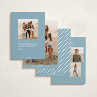 This is a icicle foil pressed holiday cards with foil pressed by Jenna Holcomb called bordered printing on recycled smooth signature in standard