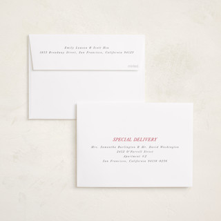This is a candy cane foil pressed holiday cards with foil pressed by Jenna Holcomb called bordered printing on recycled smooth signature in standard