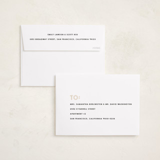 This is a cream foil pressed holiday cards with foil pressed by Snow and Ivy called nyc printing on recycled smooth signature in standard