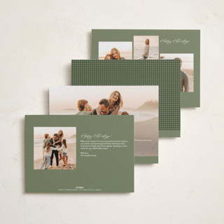 This is a forest foil pressed holiday cards with foil pressed by Ellen Schlegelmilch called gingham layers printing on recycled smooth signature in standard