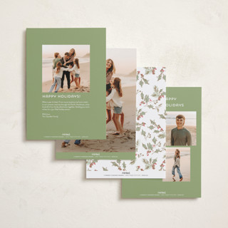 This is a snow foil pressed holiday cards with foil pressed by Rebecca Durflinger called sketched winter botanicals printing on recycled smooth signature in standard