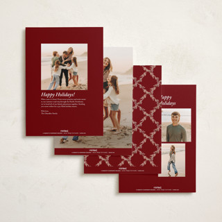 This is a berry foil pressed holiday cards with foil pressed by Petra Kern called ever shine printing on recycled smooth signature in standard