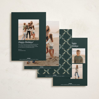 This is a pine forest foil pressed holiday cards with foil pressed by Petra Kern called ever shine printing on recycled smooth signature in standard