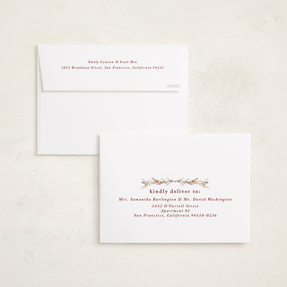 This is a berry foil pressed holiday cards with foil pressed by Petra Kern called ever shine printing on recycled smooth signature in standard