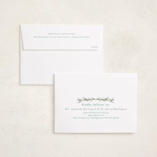 This is a pine forest foil pressed holiday cards with foil pressed by Petra Kern called ever shine printing on recycled smooth signature in standard