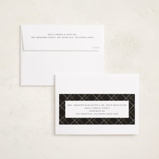 This is a eggnog foil pressed holiday cards with foil pressed by Melanie Severin called simply charming printing on recycled smooth signature in standard