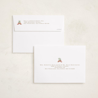 This is a snow foil pressed holiday cards with foil pressed by Gwen Bedat called le ruban printing on recycled smooth signature in standard
