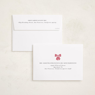 This is a poinsettia foil pressed holiday cards with foil pressed by Iveta Angelova called ribbon framed printing on recycled smooth signature in standard