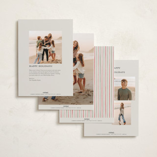 This is a festive foil pressed holiday cards with foil pressed by Carolyn Nicks called charming sketches printing on recycled smooth signature in standard