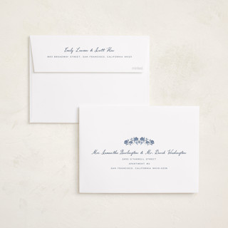 This is a frost foil pressed holiday cards with foil pressed by Jenna Holcomb called a cottage christmas printing on recycled smooth signature in standard