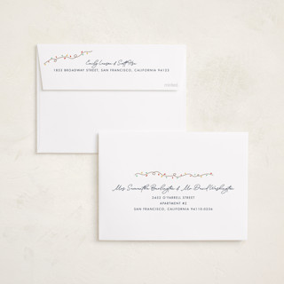 This is a midnight foil pressed holiday cards with foil pressed by Holly Whitcomb called crazy lights printing on recycled smooth signature in standard