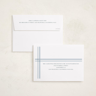 This is a icicle foil pressed holiday cards with foil pressed by Ashley Presutti Beasley called traditional plaid printing on recycled smooth signature in standard