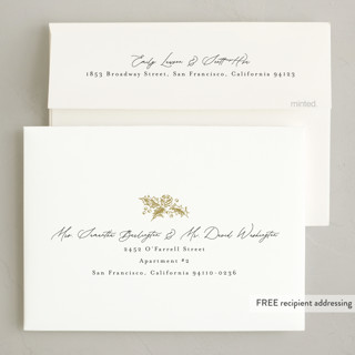 This is a butterscotch foil pressed holiday cards with foil pressed by Chris Griffith called frame of happiness printing on recycled smooth signature in standard