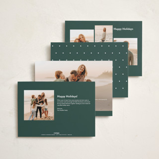 This is a pine foil pressed holiday cards with foil pressed by Carolyn MacLaren called dotted printing on recycled smooth signature in standard