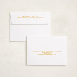 This is a north star foil pressed holiday cards with foil pressed by Kristen Magee called merry christmas script printing on recycled smooth signature in standard