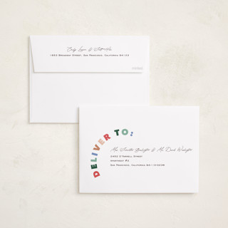 This is a funfetti foil pressed holiday cards with foil pressed by Pixel and Hank called merry-go-round printing on recycled smooth signature in standard