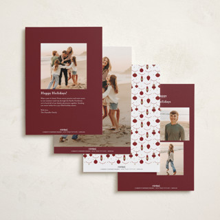 This is a mulled wine foil pressed holiday cards with foil pressed by Susan Moyal called pine garland printing on recycled smooth signature in standard